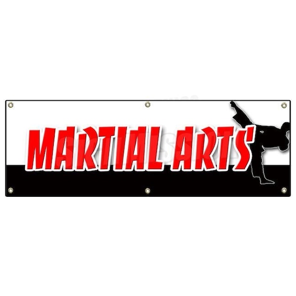 Signmission MARTIAL ARTS BANNER SIGN jiu-jitsu karate kung fu tae kwon do judo classes B-72 Martial Arts - main